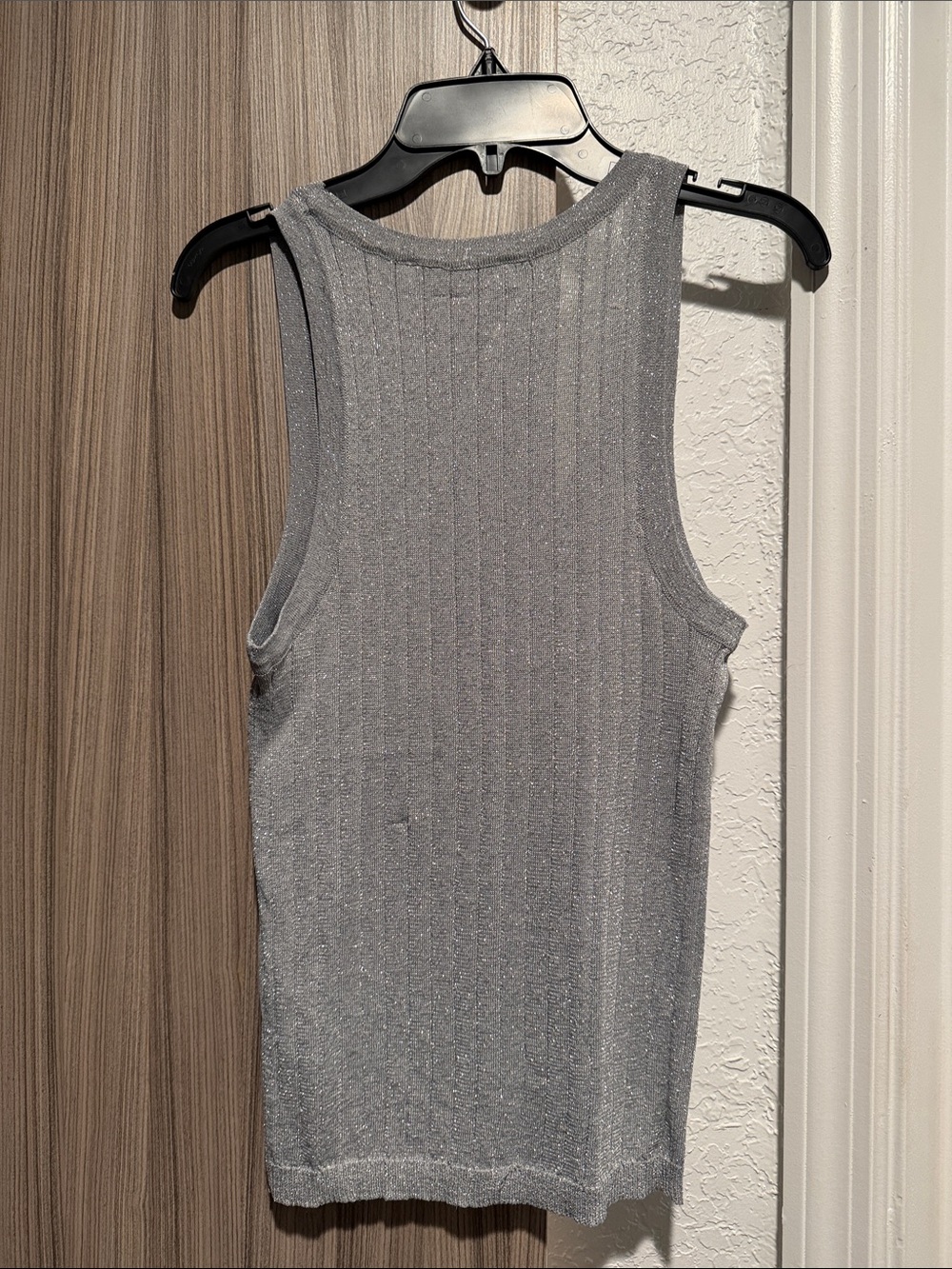Zara Silver Ribbed Metallic Tank - Picture 6 of 6